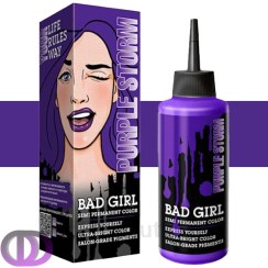 تصویر شامپو رنگ فانتزی بدگرل BAD GIRL بنفش مدل PURPLE STORM BAD GIRL FANCY COLOR PURPLE STORM-150ml