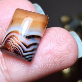 تصویر نگین سنگ عقیق سلیمانی معدنی کد k1087 