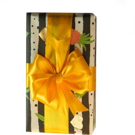 تصویر کاغذ کادو طلاکوب استوایی Tropical gold wrapping paper 