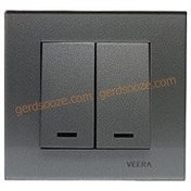 تصویر پریز آنتن ویرا مدل کریستال نوک مدادی Veera Switch And Sockets Silver Gray