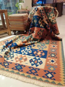 تصویر گلیم دستباف 2متری مدل قشقایی کد137814 Qashqai kilim