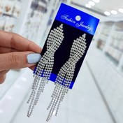 تصویر گوشواره آویز دار استیل 