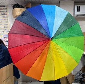 تصویر چتر رنگین کمان پارچه ای سایز 19 