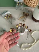 تصویر زیتون خوری شش تایی طرح دونات - نقره ای 