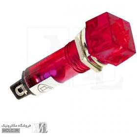 تصویر لامپ سیگنال قرمز پلاستیکی 12 ولتی 