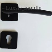 تصویر دستگیره درب دو تکه همراه با قفل و توپی 