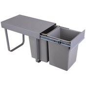 تصویر سطل زباله کابینتی دو مخزن ۲۴ لیتری 