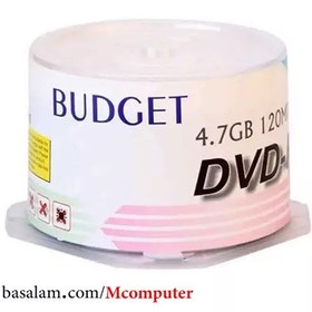 تصویر دی وی دی خام بادجت Budget DVD بسته 50 عددی 