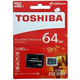 تصویر کارت حافظه MicroSDHC Class10 U3 مارک Toshiba ظرفیت 64GB 