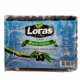 تصویر زیتون سیاه لوراس Loras Black olives وزن 800 گرم 