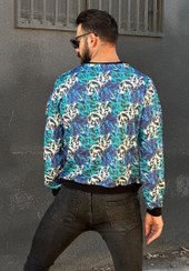 تصویر بلوز مردانه آبرنگی مدل آستین بلند جنس غواصی Men's watercolor long sleeve blouse made of diving fabric