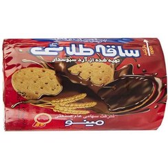 تصویر بیسکوییت ساقه طلایی با روکش شکلاتی مینو 200 گرمی 