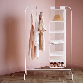 تصویر رگال لباس ایکیا مدل MULIG Ikea MULIG Clothes rack white