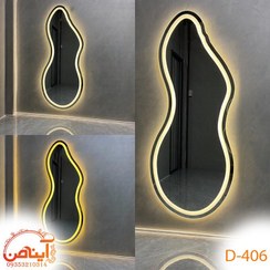 تصویر آینه قدی بک لایت دفرمه طرح نیلا 