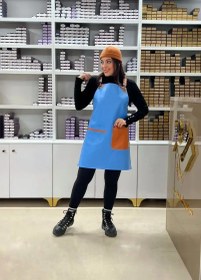 تصویر استادکار آبی چرمی 