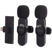 تصویر میکروفن یقه ای وایرلس اپل Earldom ET-MC8L Dual Wireless Microphone Lightning Plug Earldom ET-MC8L