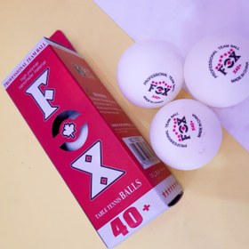 تصویر توپ پینگ پنگ فاکس مدل ۷ ستاره بسته ۳ عددی از پلاستیک 