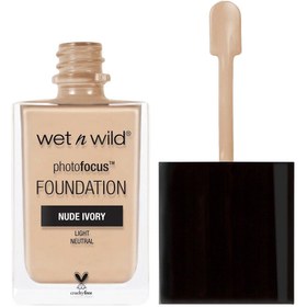 تصویر کرم پودر مایع وت ان وایلد (Wet N Wild) مدل Photo Focus رنگ Nude Ivory E363C کرم پودر EM372C Desert beige