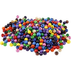 تصویر مهره چوبی رنگی 