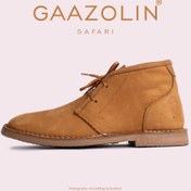 تصویر کفش صحرایی سافاری گازولین نسکافه ای – GAAZOLIN Safari Veldskoen Shoes Sahara Lunch 