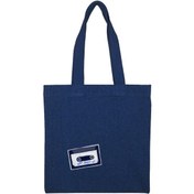 تصویر توتبگ جین سورمه ای نوار کاست 