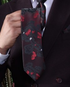 تصویر ست کراوات و دستمال جیب مردانه نسن مدل TM2 