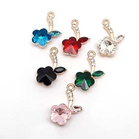 تصویر خرجکار گل آویز تک برگ نگیندار 