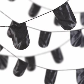 تصویر ریسه پرچم سیاه بسته ۱۰۰ متری مناسب مراسمات Black flag thread