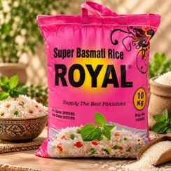 تصویر برنج پاکستانی رویال سوپر باسماتی IR6 ۱۰ کیلوگرم 