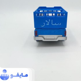 تصویر ماشین اسباب بازی پسرانه ماکت نیسان آبی فلزی مدل کوچک 