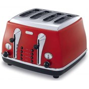 تصویر توستر نان دلونگی مدل CTOC4003 ظرفیت ۴ اسلایس با بدنه استیل ضد زنگ 