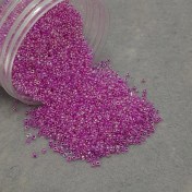 تصویر منجوق گرد شیشه ای صورتی (15 گرم) 