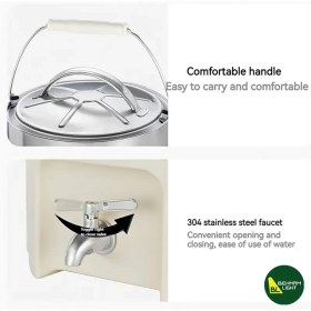 تصویر کلمن نیچرهایک مدل CNH22SN006 ظرفیت ۱۰ لیتر با جنس استیل 