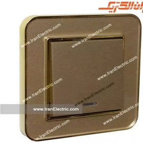 تصویر کلید و پریز ایران الکتریک مدل ارس بژ Iran electric Aras model Beige