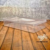 تصویر ظرف یکبار مصرف مایکروویوی طب پلاستیک ۲۰۰۰ سی سی کارتن ۱۰۰ عددی 