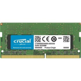 تصویر رم کروشیال لپتاپی 8 گیگ DDR4 باس 2666 SoDimm ا Crucial DDR4 2666MHz Singlel Channel Laptop RAM -8GB Crucial DDR4 2666MHz Singlel Channel Laptop RAM -8GB