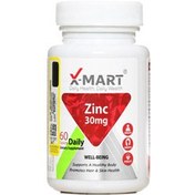 تصویر قرص زینک 30 میلی گرم ایکس مارت 60 عددی ا X-MART Zinc 30 mg 60Tabs X-MART Zinc 30 mg 60Tabs