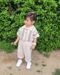 تصویر ست تیشرت و شلوار بچه‌گانه لینن و موسلین 
