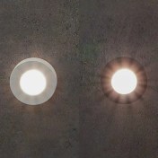 تصویر چراغ ساعتی روکار گرد زمرد نور (رنگ پایه) کد 148 