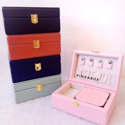 تصویر جعبه جواهرات رنگ صورتی لارا 