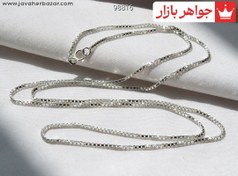 تصویر زنجیر نقره 55 سانتی ونیزی زنانه ظریف - کد 98816 