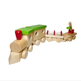 تصویر قطار اسباب بازی چوبی مدل وودی تراین کد Dmz1009 