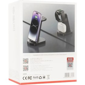 تصویر شارژر بی سیم سه کاره مدل WX035 XO WX035 Wireless Charger