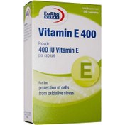 تصویر کپسول یوروویتال ویتامین E  گیاهی 400 واحد 60 عددی EuRho Vital Vitamin E 400 IU 60 Caps