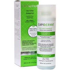 تصویر شامپو حاوی روغن جوانه گندم موهای چرب كپیدرما CAPIDERMA- Oily Hair Shampoo 200 ML