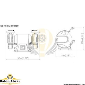 تصویر سنگ رو میزی 150 میلمتر متابو مدل DS 150 با گارانتی 18 ماهه 