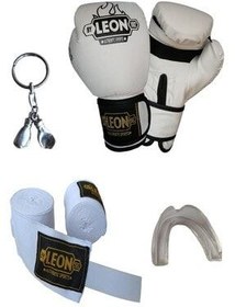 تصویر تجهیزات بوکس سفید Kickboxing Boxing Thai Glinden Keychain Supper 3.5 متر مجموعه By Leon 1982 