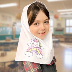 تصویر مقنعه طرحدار دانش آموزی مقنعه کودک ،مقنعه دانش آموز ابتدایی