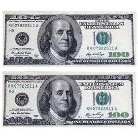 تصویر اسکناس تزیینی طرح دلار بسته 200 عددی 