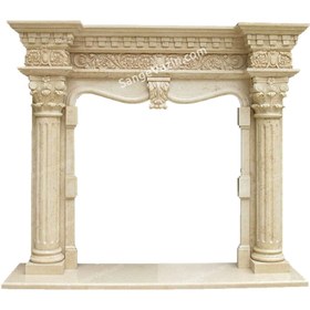 تصویر شومینه سنگی آترابان 